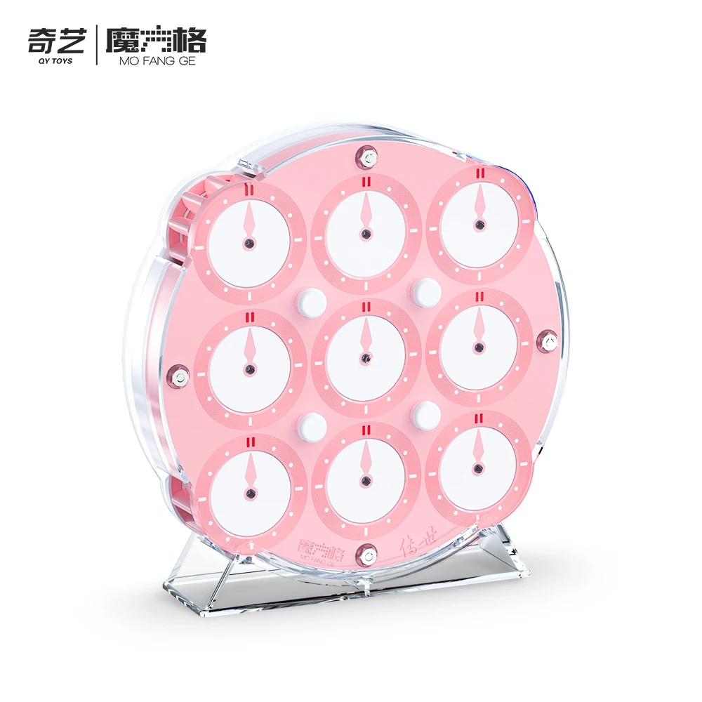[JudyCube] QiYi Clock Pink Puzzle Qiyi Magnetic Clock Purple Qiyi Chuanshi Clock Cube Puzzle QIYI Educational Toys Gift