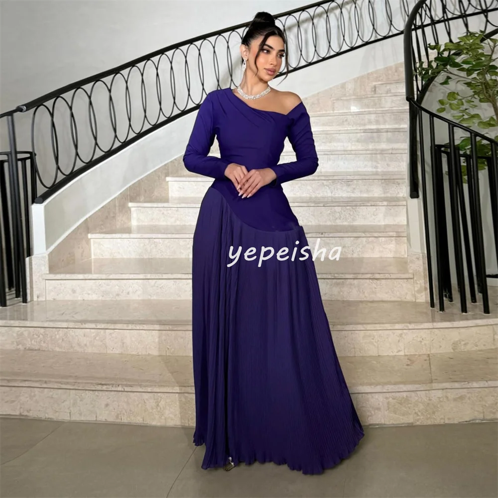 TANAvable-Robe Longue Drapée à Plis en Jersey Simple, Coupe Trapèze, Épaules Dénudées, sur Mesure, à la Mode, pour Occasions