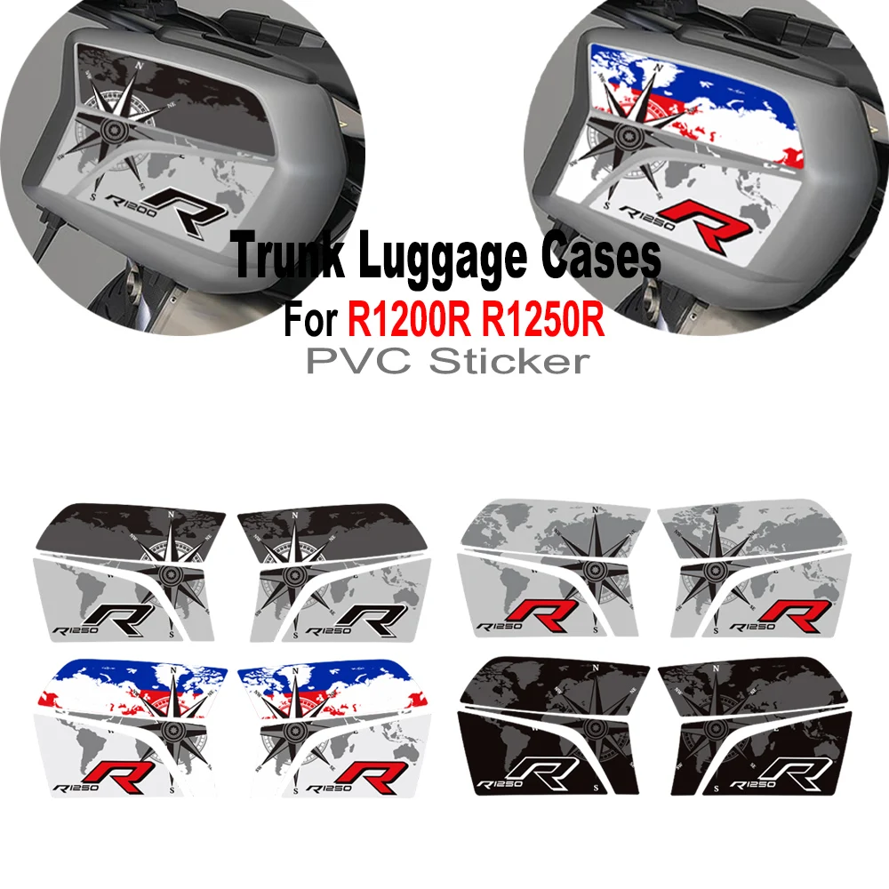 For BMW R1200 R1250 R Motorcycle Tank Pad Trunk Luggage Cases Panniers Stickers Decals R1200R  R1250R 2021 2022 2023 2024