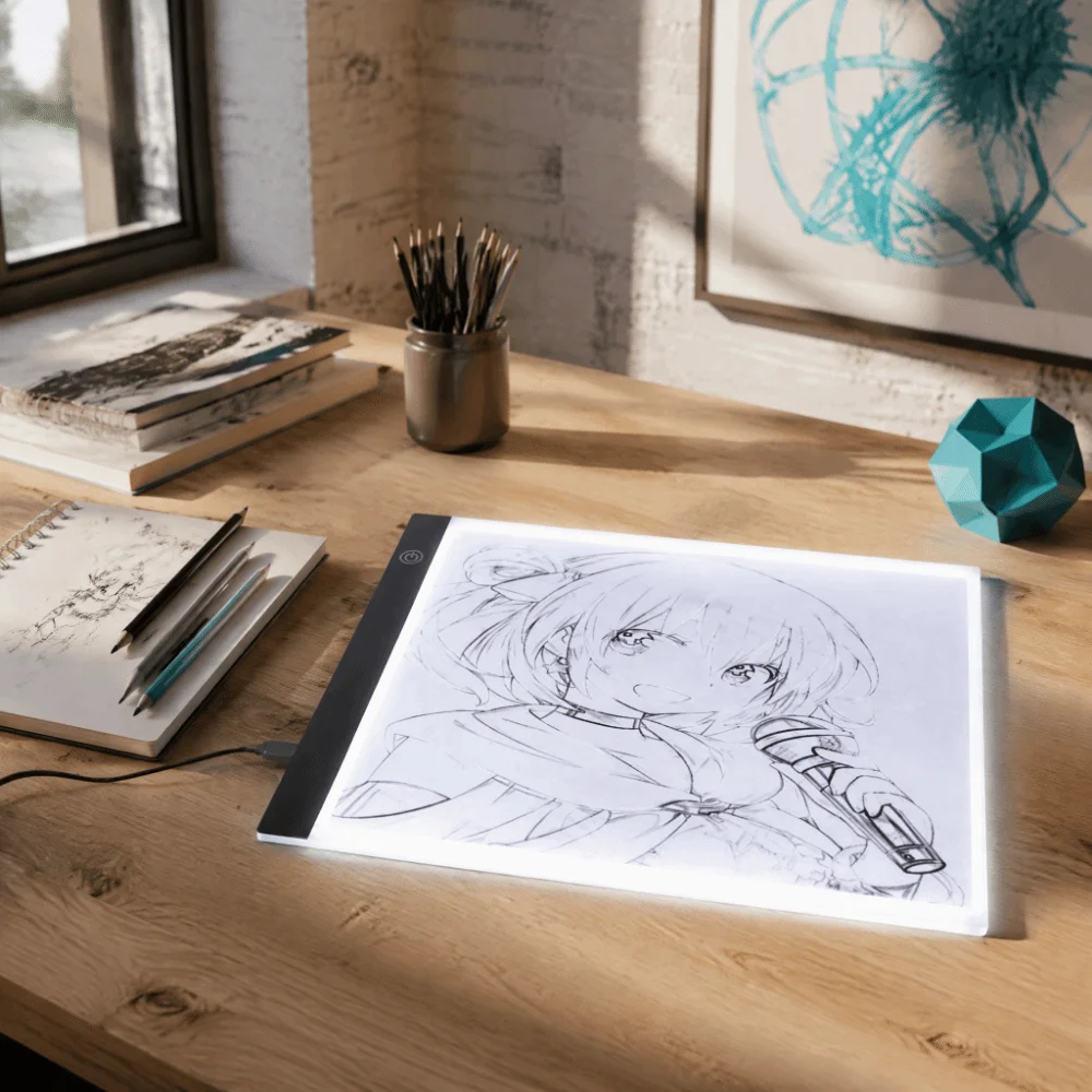 Three Level Dimmable Led Light Pad Eye Protection Brightness Adjustable Drawing Board Light-transmitting A4/A5