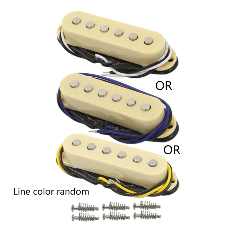 Retro Alnico 5 Pickup Guitar Single Coil Pickups Ceremic Magnet Middle Bridge Neck/Middle/Bridge Pickups Kits for Choose