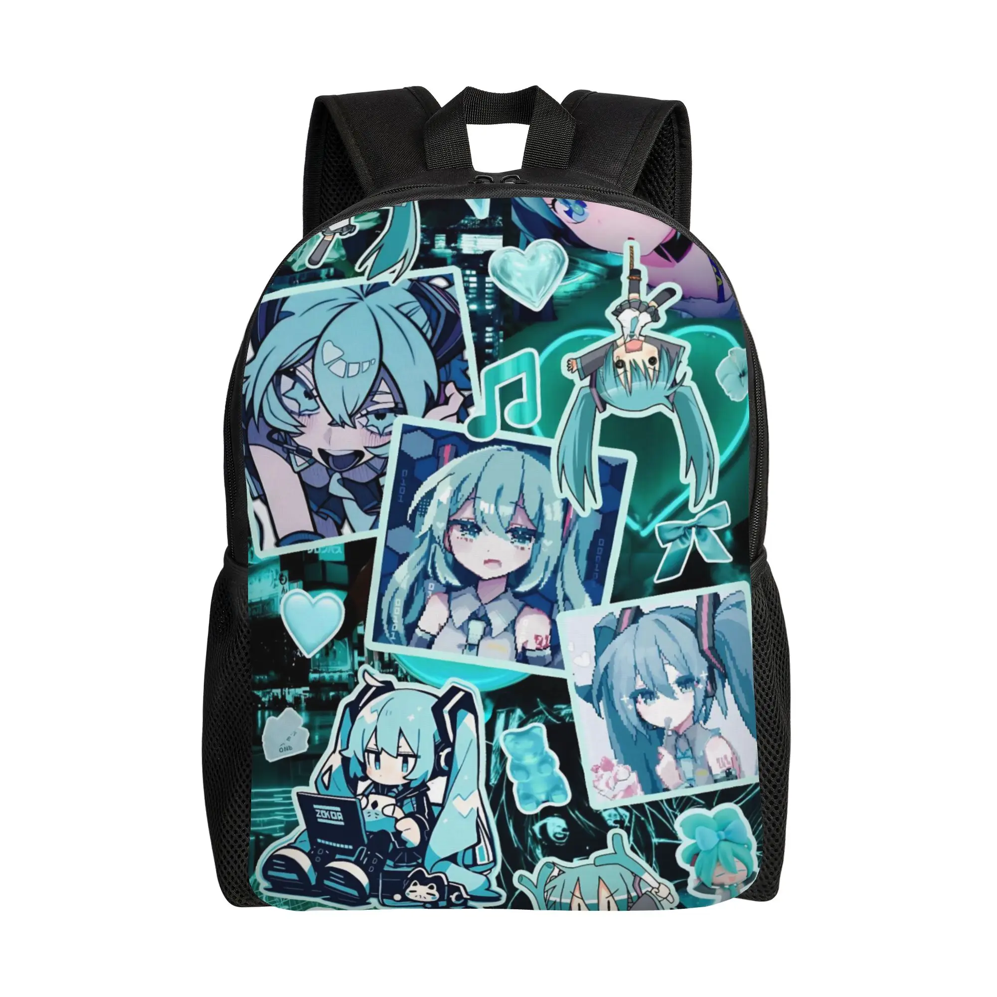 

Рюкзак Kawaii Singer Hatsune Miku для мужчин и женщин, стильный городской рюкзак для старшеклассников, деловой рюкзак, сумка для ноутбука, спортивная сумка через плечо