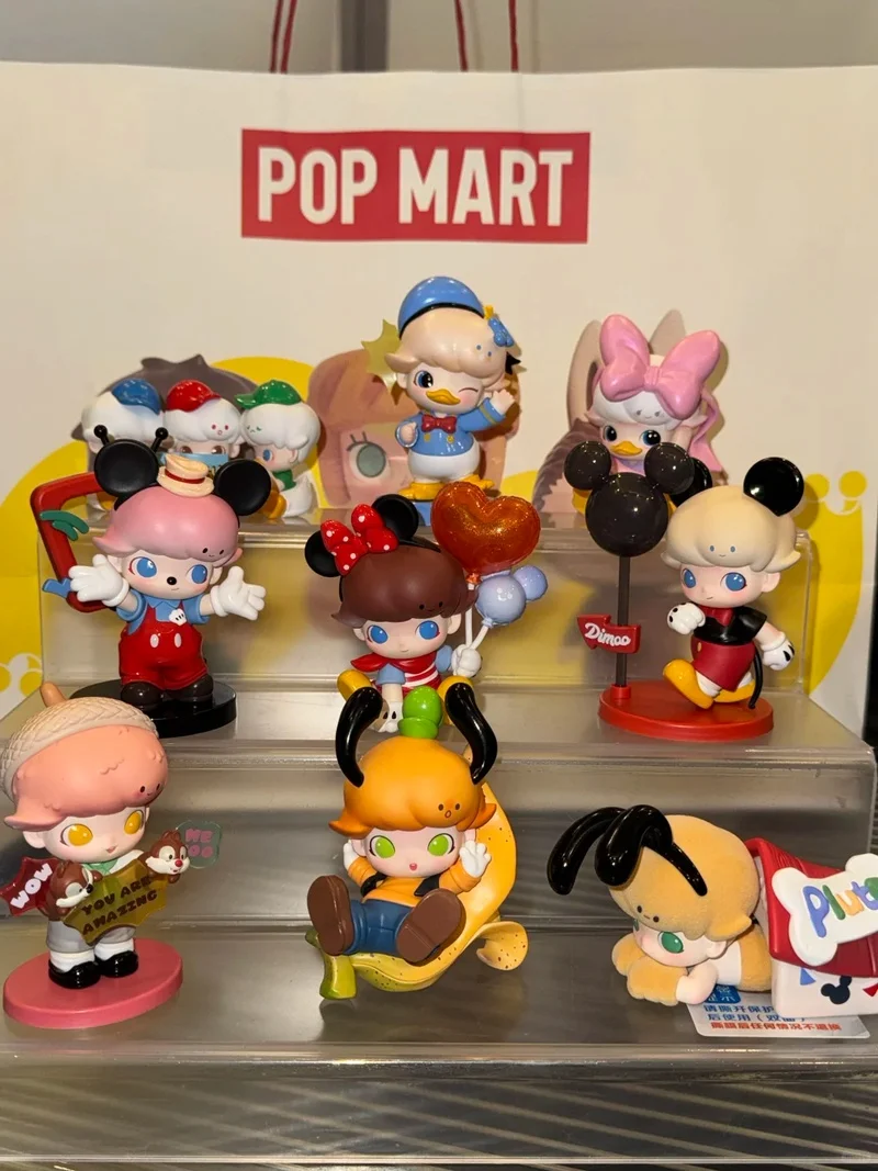 

POP MART DIMOO WORLD Disney Mickey Friends Blind Box Figures 12 Regular 1 Hidden Style Collectible Art Toy Gift For Fans Kids