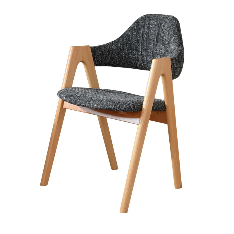 

Solid wood dining chair living room desk chair household horn chair Nordic simple conference office stool backrest restaurant