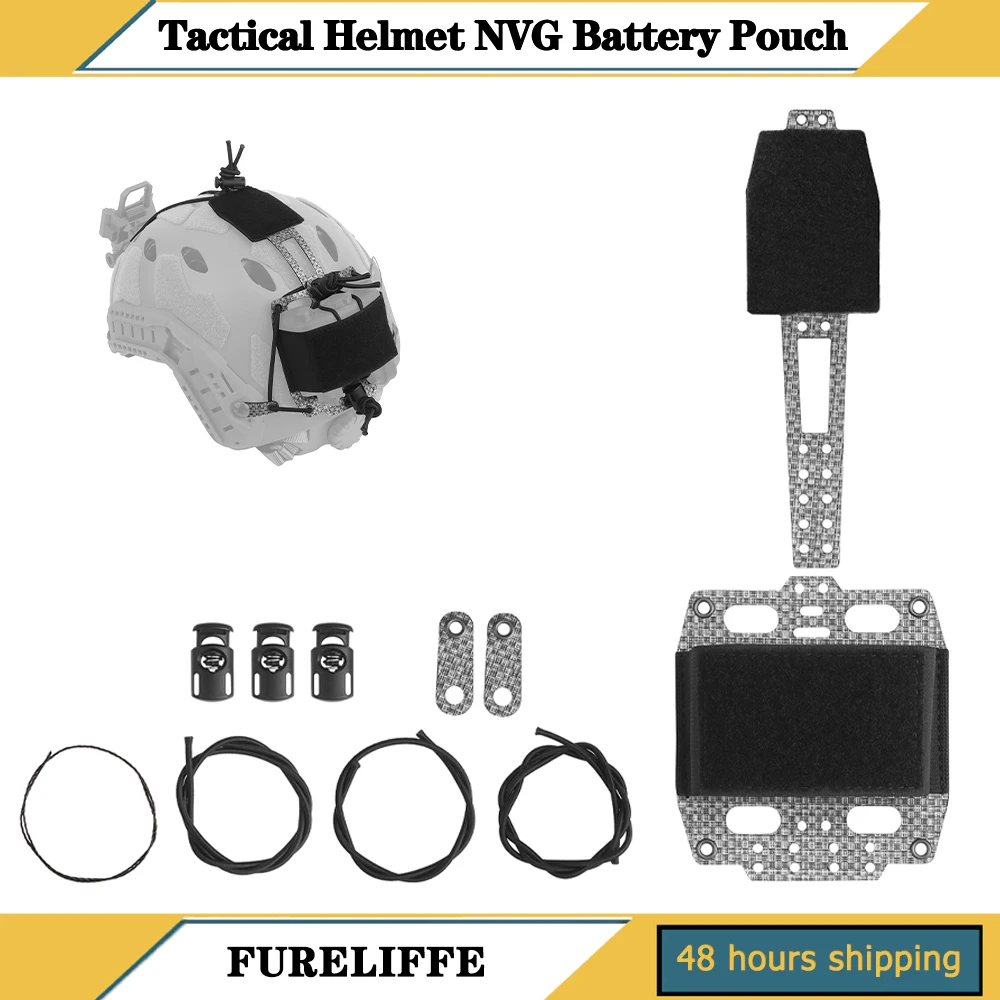 NVG Battery Helmet Pouch PVS-31 Battery Box Storage Bag Elastic Adjustment Balance Counterweight Bag Compatible With Most Helmet