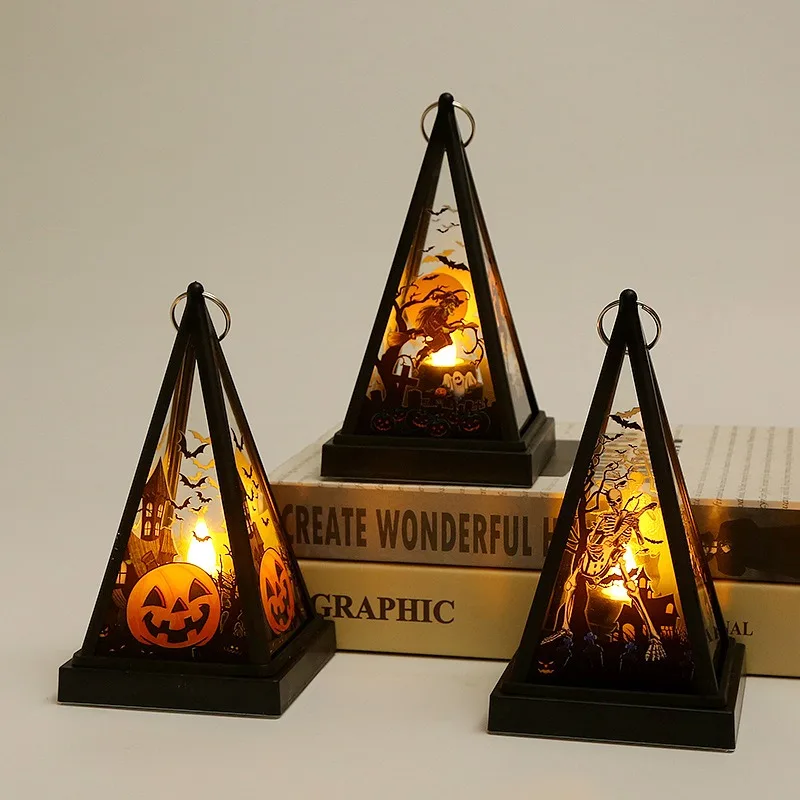 

Halloween Decorative Lights Desktop Ornaments Led Electronic Candle Lamp Party Props Halloween Pumpkin Lantern Decorations