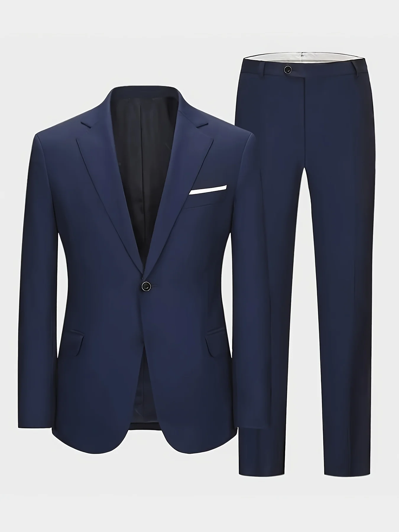 Men's Burgundy 2-Piece Suit Set (Blazer + Trousers Only, No Vest Included),Slim Fit Formal Business Wedding Party Jacket & Pants - Image 5