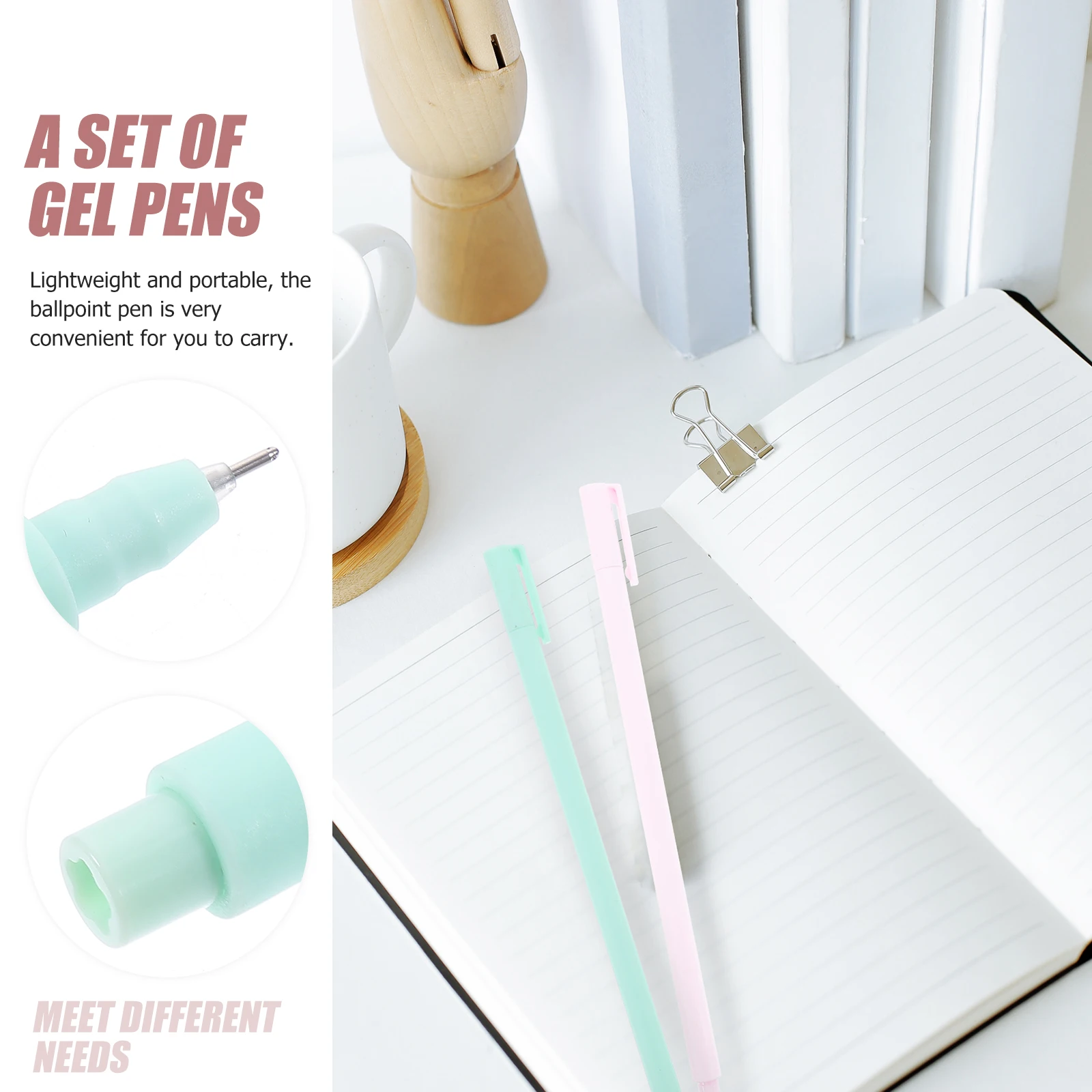 

40 Pcs Small and Fresh Candy Color Neutral Pen Student Plastic Adorable Writing
