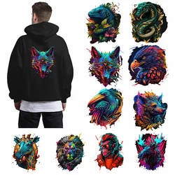 Pittura animale fai da te bella moda adesivo termoadesivo per vestiti DTF Sticker t-shirt con cappuccio Patch impermeabile