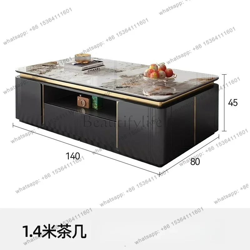rock slab coffee table TV cabinet combination home living room modern simple rectangular coffee table
