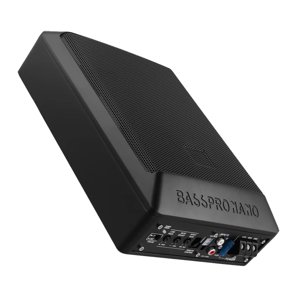 Podofo Ultra Slim Auto-Subwoofer 600-1200W Kompakter Auto-Basslautsprecher Auto-Stereo-Verstärker Lautsprecher Sub mit Verstärker-Kit