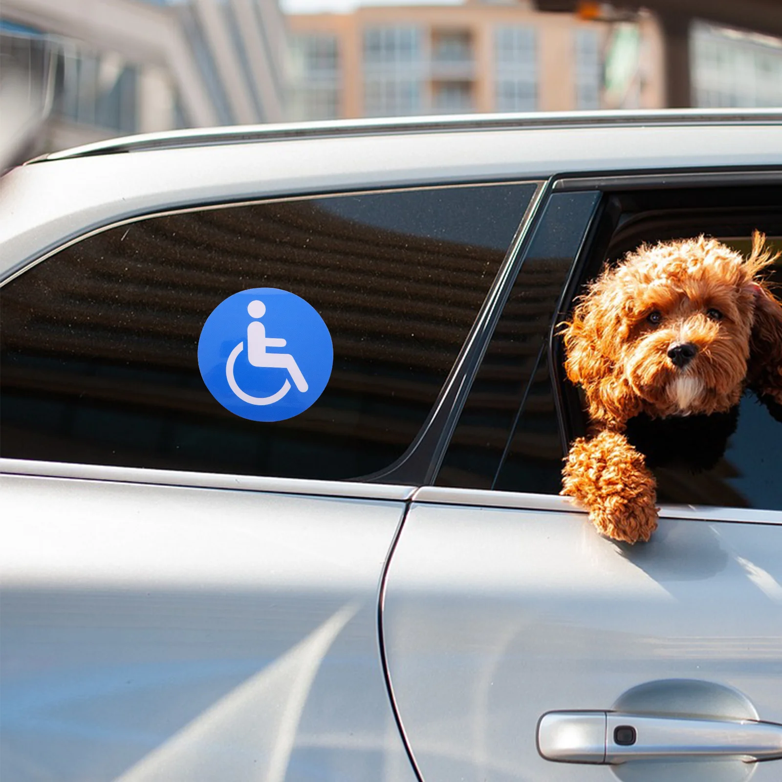 

6 Disabled Wheelchair Sticker Car Self-Adhesive Handicap Parking Sign Disability Sticker Automotive Accessory Vehicle Supply