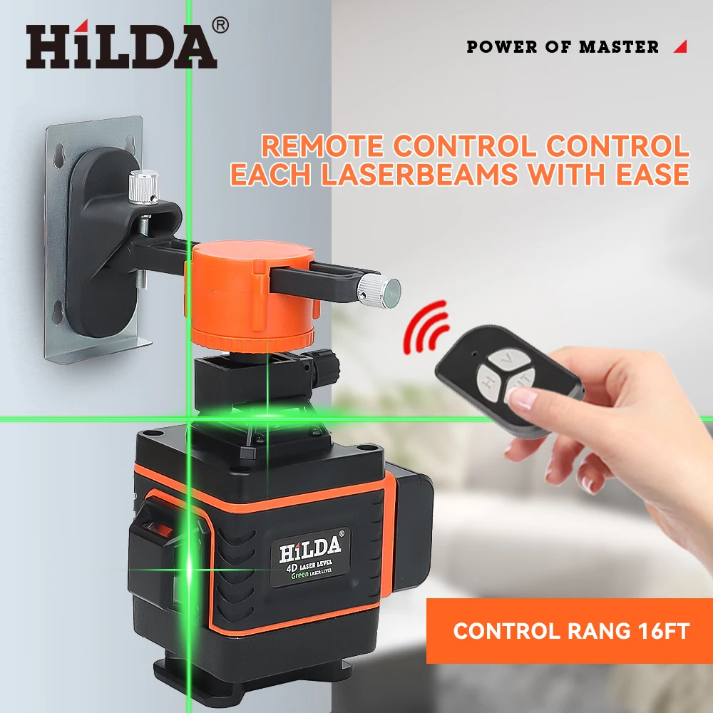 

Лазерный уровень HILDA 16/12 линий, зеленый луч, 360° ° Самовыравнивающийся лазерный уровень с горизонтальными и вертикальными перекрестными линиями