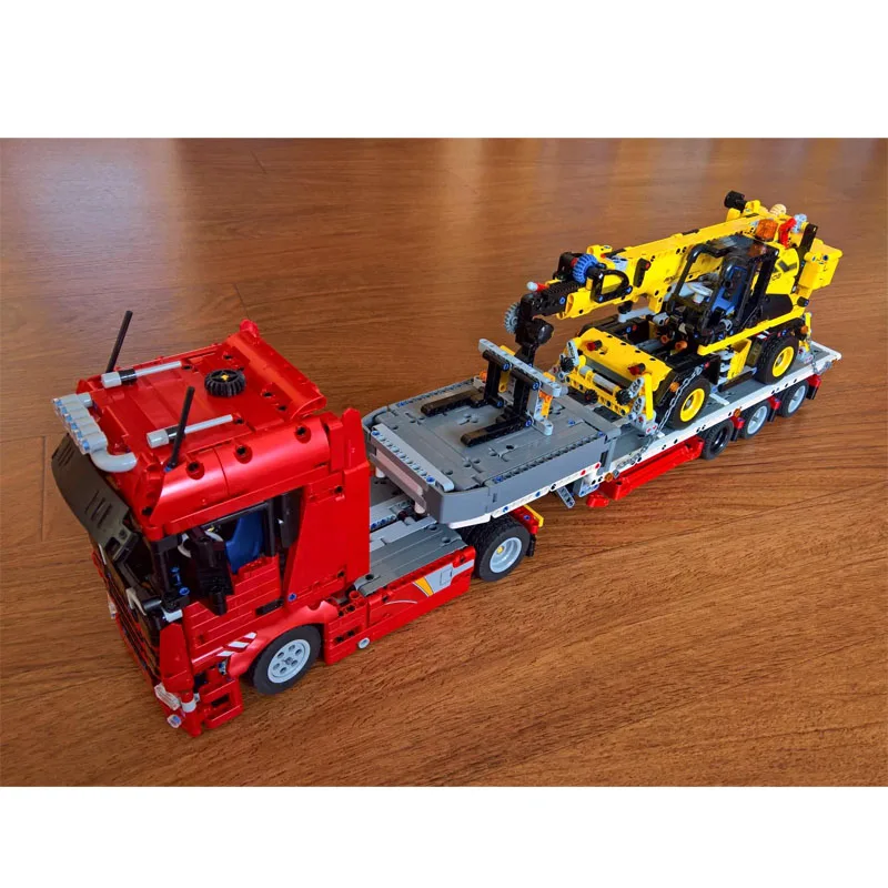 

MOC-55263Классический грузовик, рулевой прицеп, строительный блок, модель 1620, детали MOC, креативная детская игрушка для мальчиков на день рождения