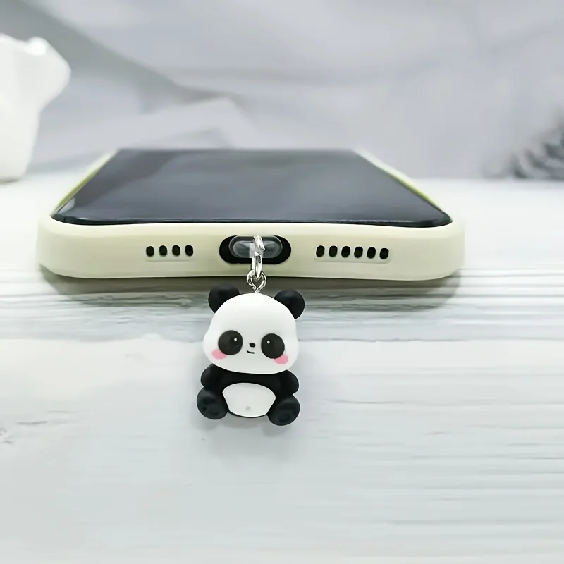 

1 Cute Panda-Shaped Phone Dust Plug, Protects the Phone's Charging Port, Dust-Proof Decorative Accessory, Suitable for Iphone, Type-C