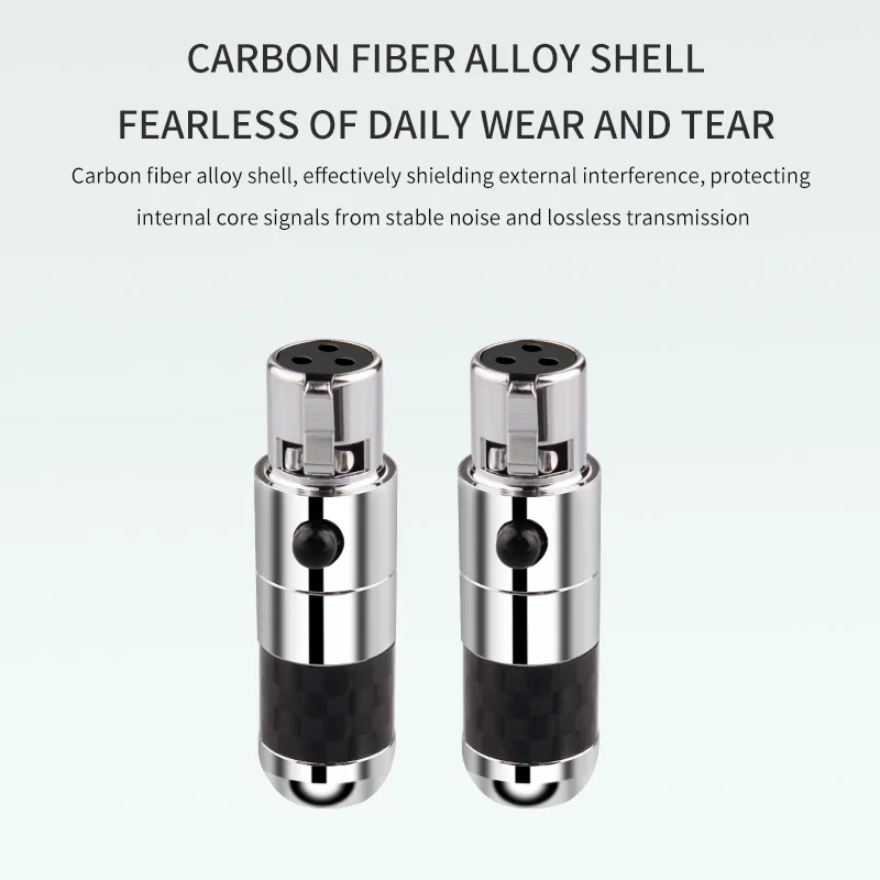 Mini XLR Female Connectors 3pin 4pin Rhodium Plated Audio Plug HIFI Mic Jack XLR Balance Cable Headphone Adapter Speaker
