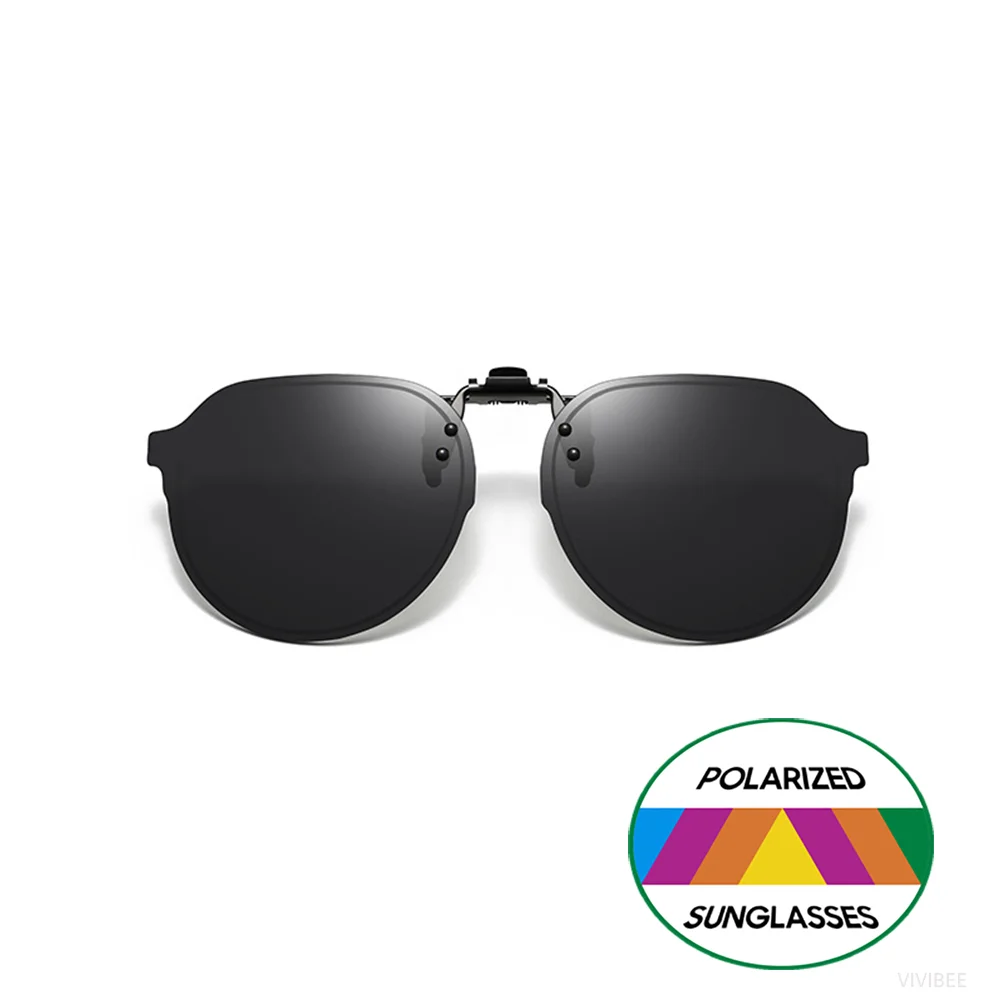 VIVIBEE Männer Polarisierte Rote Angeln Objektiv Flip Up Clip auf Sonnenbrille Frauen UV400 Große Größe Fahren Sonnenbrille mit Clips – Detail 9