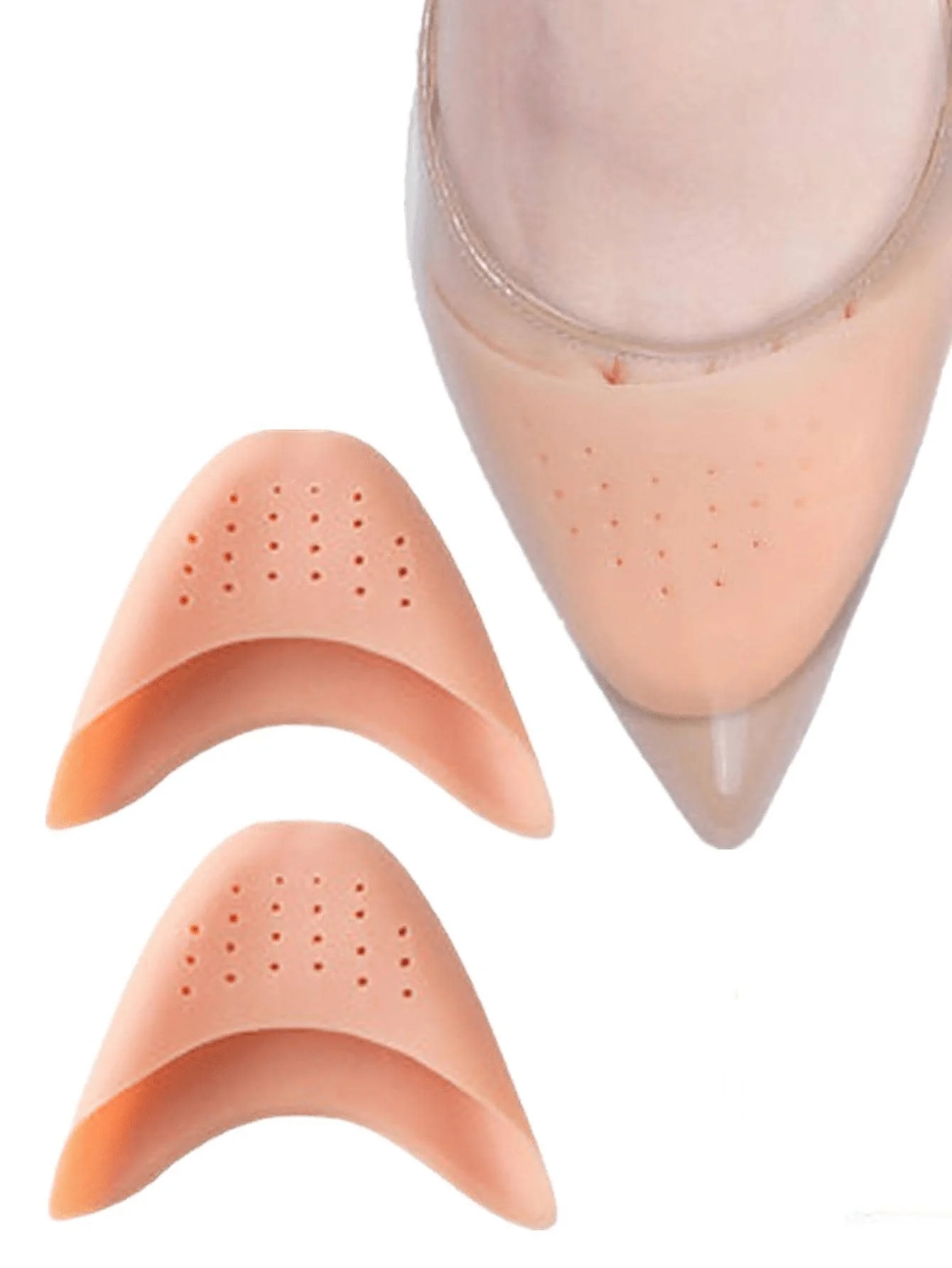 2 Pairs of Toe Protectors, Anti-Wear Toe Covers, Silicone To