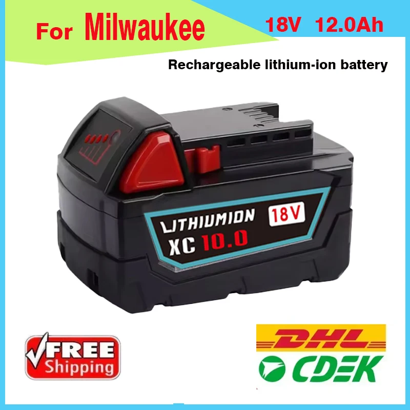 

2025NEW 18V 12 0Ah Li ion Battery For Milwaukee 18B6 48 11 1860 1852 1850 1840 1820