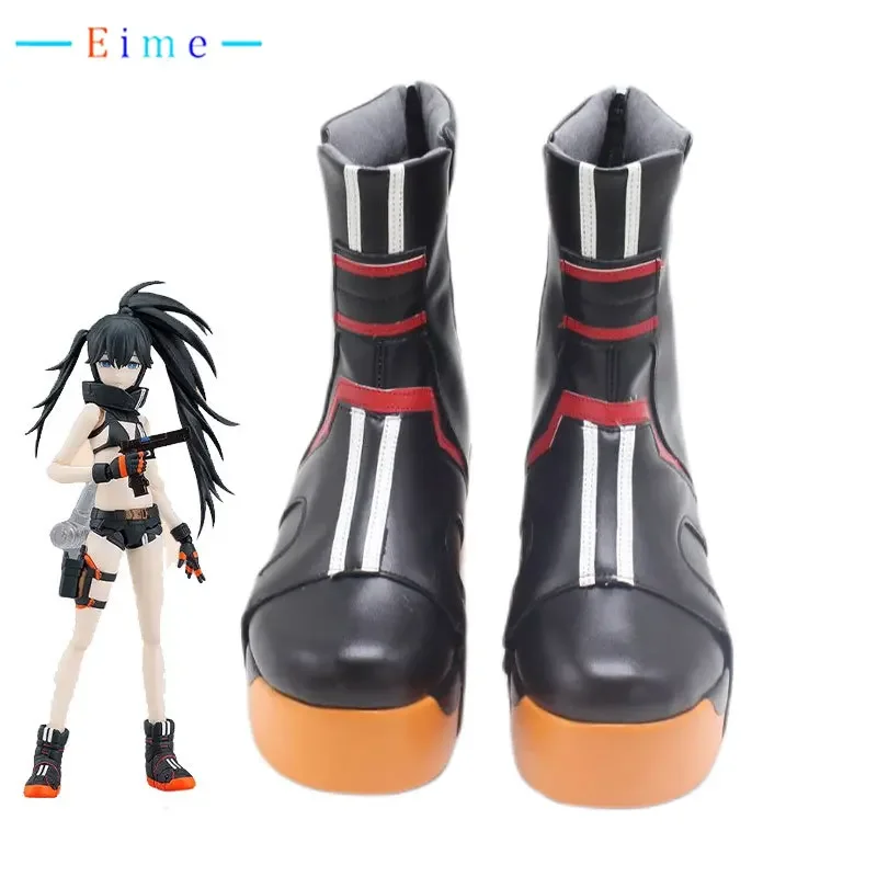 BRS Black Rock Shooter Cosplay Shoes Halloween Carnival Boots Cosplay Prop PU Leather Shoes Custom Made