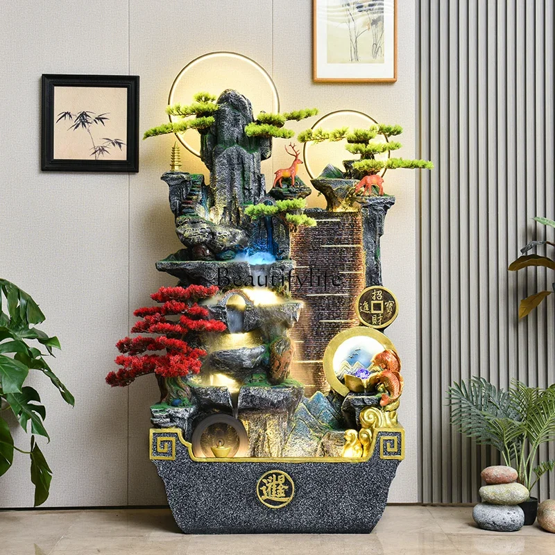 

FG17Living Room Fish Pond Rockery Flowing Water Entrance Office Front Desk Circulating Water Fountain Decoration