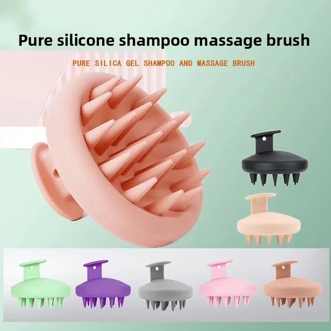 1pc Silikon Shampoo Pinsel Körper Massage Pinsel Bad Dusche Pinsel Salon Friseur Werkzeug Kopfhaut Massage Kamm Haar Waschen kamm
