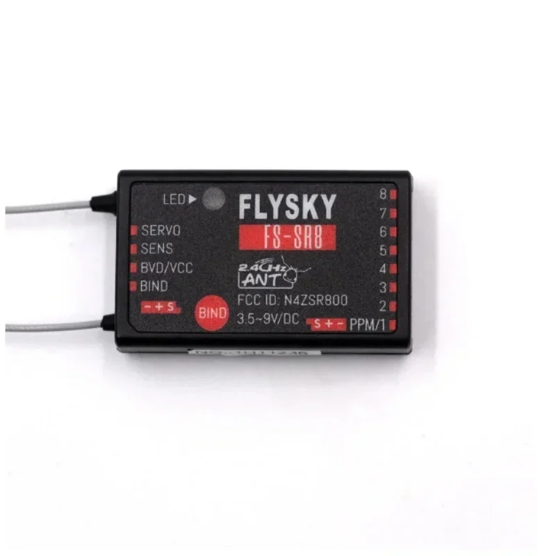 FLYSKY FS-SR8 2.4GHz ANT Mini Receiver Remote Controller RC Car 8 Channel Airplane Helicopter FPV Drone FS-ST8 Radio Transmitter