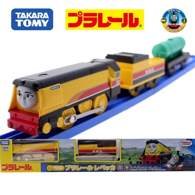 TAKARA TOMY 1:64 Tomas Puller Road Rail Train TS-08 Rebecca, a children's educational toy, perfect for holiday gifts to friends.