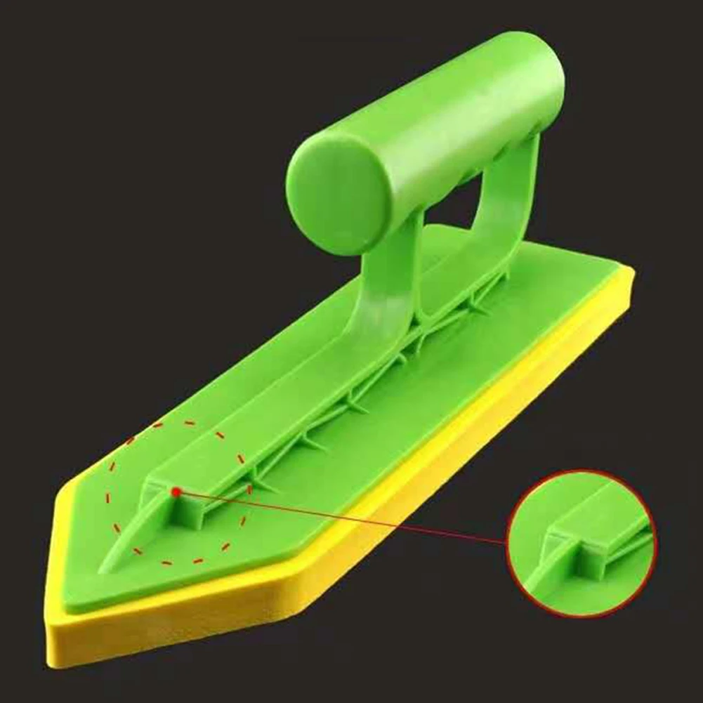 Masonry Builders Esponja Espátula, Tile Caulking Trowel, Ferramenta de Construção Peças, Wave Handle Plast, 23.5x6 cm, 1Pc