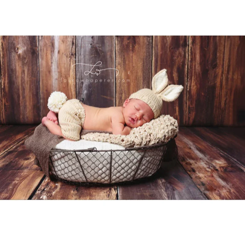 Cute Baby Photography Super Cute Little Rabbit Clothing Baby Full Moon Hundred Day Photo Cartoon Animal Handwoven Clothes Prop