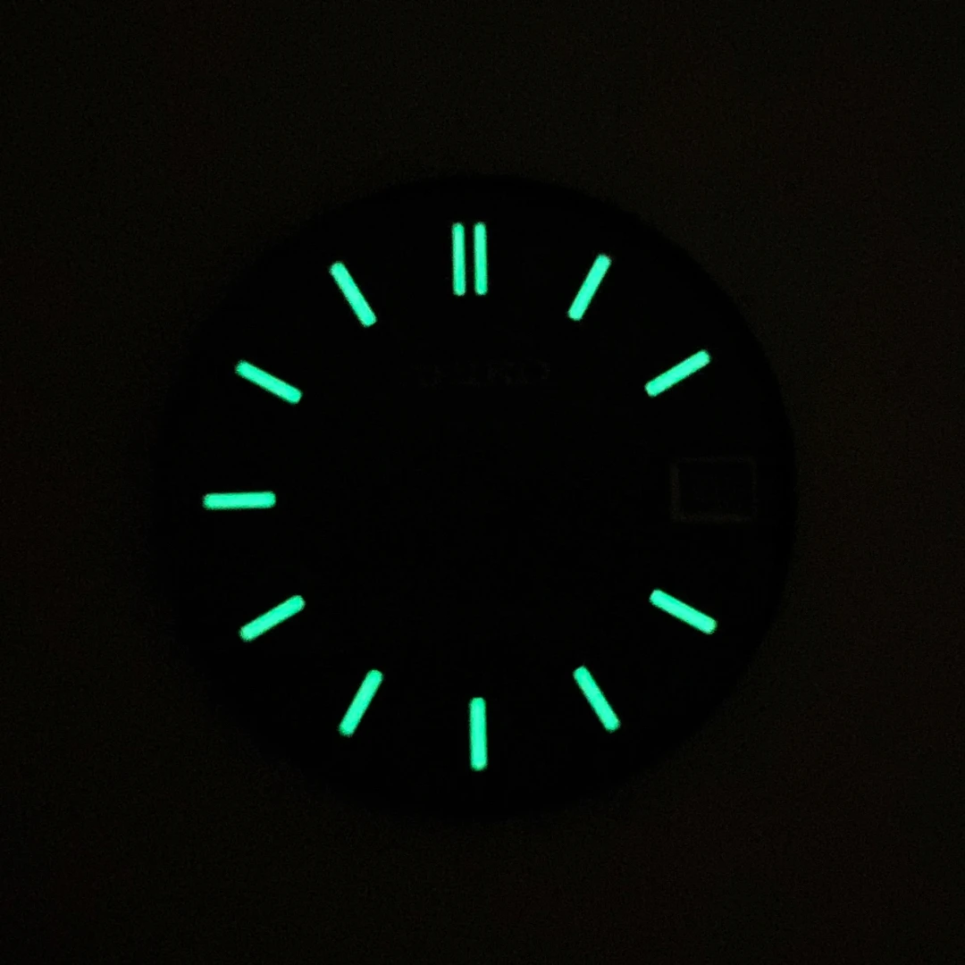 28,5 мм NH35 циферблат Sunburst nail S циферблат зеленый светящийся циферблат подходит для NH35 NH36 механизм модифицированные часы аксессуары