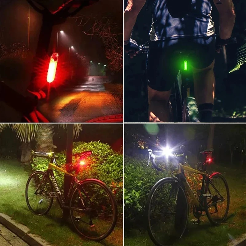 Bike Taillight USB Rechargeable LED Bicycle Lighting Waterproof Cycling Flashing Safety Warning Lamp Bicycle Lantern Accessories