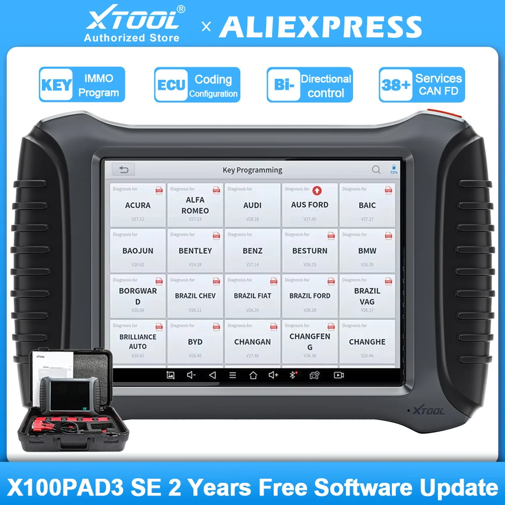 2024 XTOOL X100 PAD3 SE Key Programmer PAD ELITE Diagnostics Bidirectional Scan Tools 38+ Services For Toyota/Benz All Key Lost