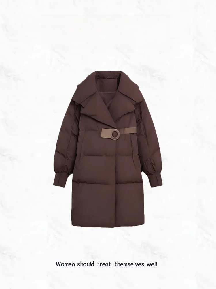 

Утепленная хлопковая куртка для женщин: повседневное теплое пальто средней длины с длинными рукавами, модная зимняя верхняя одежда для мам