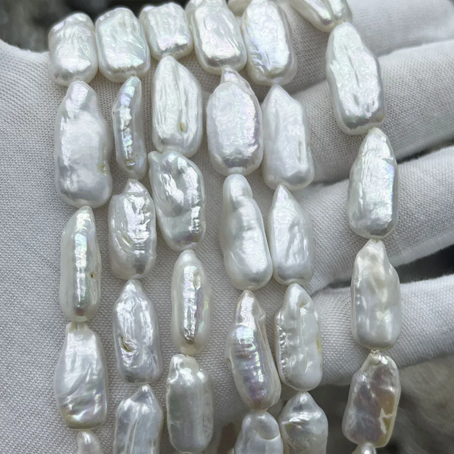 

Natural Freshwater Block Pearls Baroque Irregular Shape Loose Spacer for Jewelry Making Diy Bracelet Necklace 15''10.5-19mm