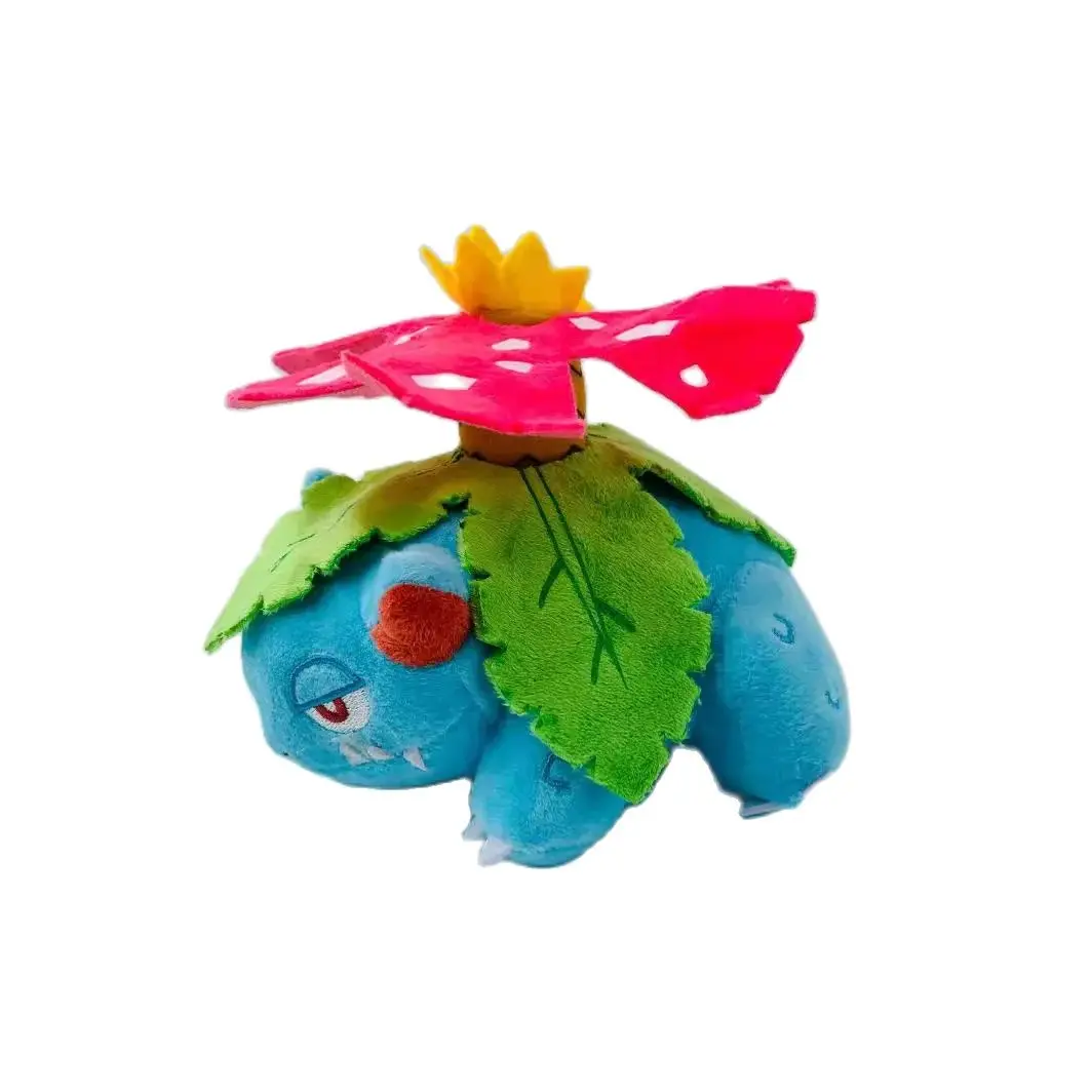 POKEMON 16cm Bulbasaur Flower Blossom Bulbasaur Bulbasaur Seed Evolution Edition Pokemon Plush Toy Children's Plush Doll Festiva