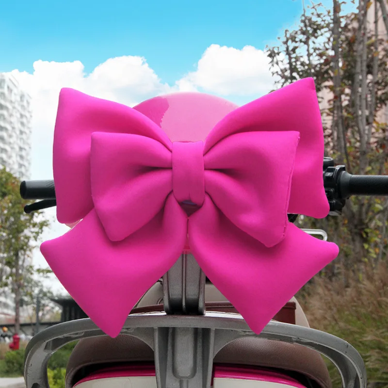 Electric car decoration Satin Ribbon Bow Modeling Motorcycle Helmet Decor Universal Electric Bike Bowknot Moto Helmet Accessory