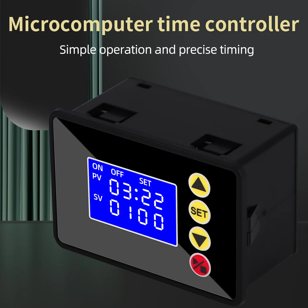 Timer czasu Mikrokomputer Kontroler czasu AC 110-220V DC 12V 24V Licznik godzin Cyfrowy wyświetlacz LCD Programowalny timer Timegrapher