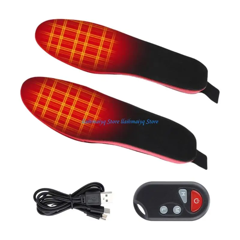 573B Electric Heated Insoles Rechargeable Electric Heated Shoe Pad Winter Foot Warmer for Women Man Cut in Different Size