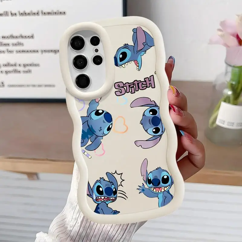 Custodia carina Disney Stitch per Samsung Galaxy S24 S22 Ultra S23 S21 S20 FE A23 4G A32 A33 A53 A25 A24 A54 A73 A55 5G Soft Cover