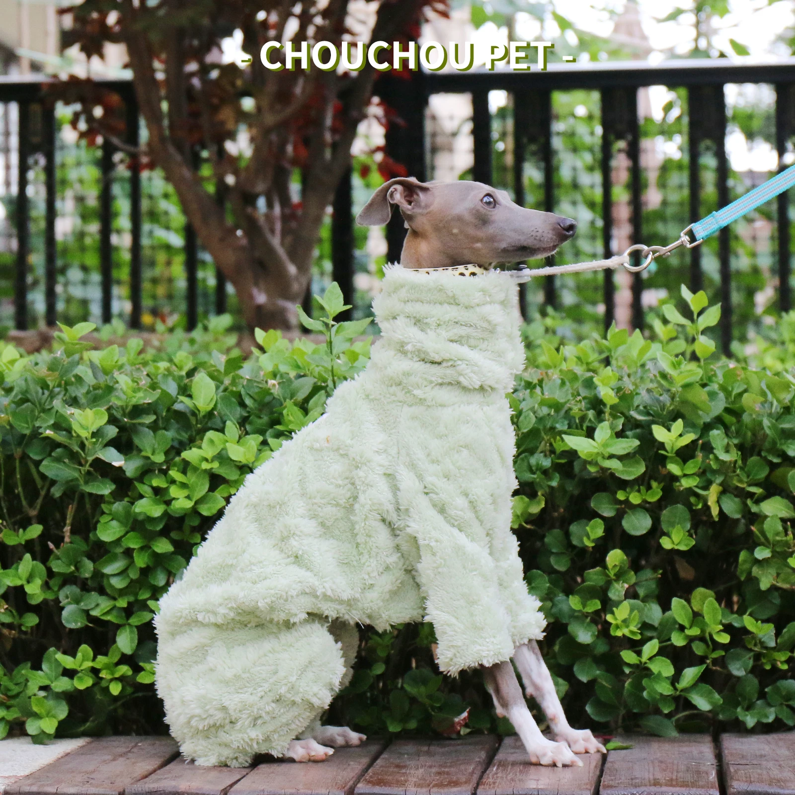 Winter new pattern double-sided fleece puppy pajamas warm Italian greyhound four-legged clothes soft and comfortable whippet dog