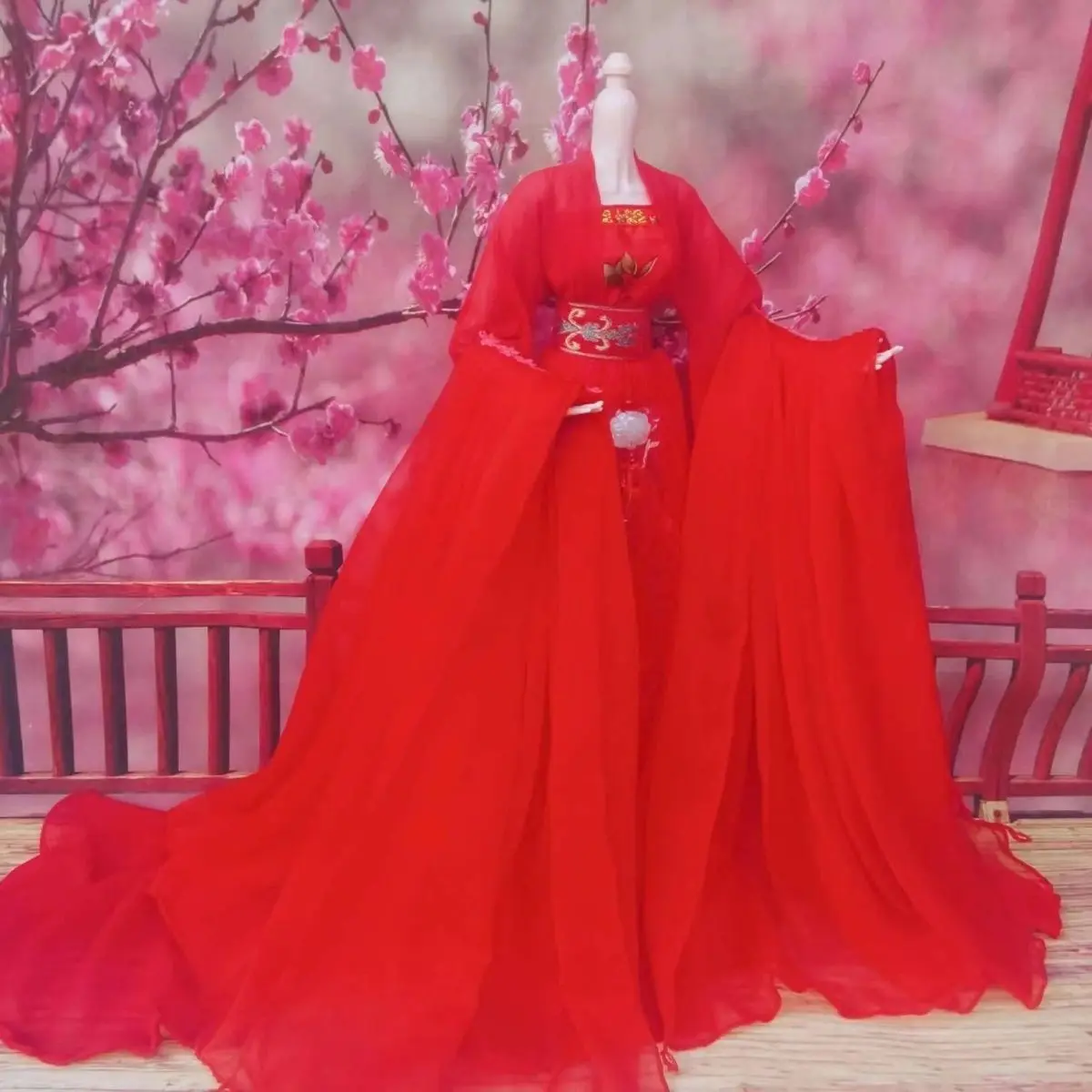 60cm Doll's Clothes for 1/3 Bjd Doll Chinese Ancient Princess Dress Girl Toys Dress Up Gift Play House Doll Accessories, No Doll