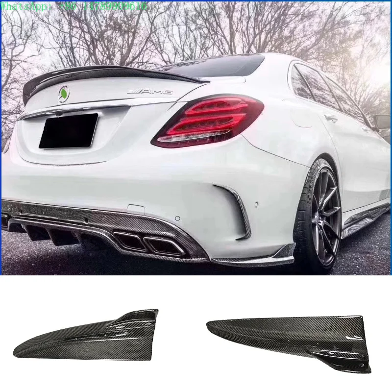 

Complete OEM Facelift Conversion & Custom BuildW205 4 Door C63 C200 C300 Carbon Fiber Rear Side Diffuser Lip Trim For C Class 2