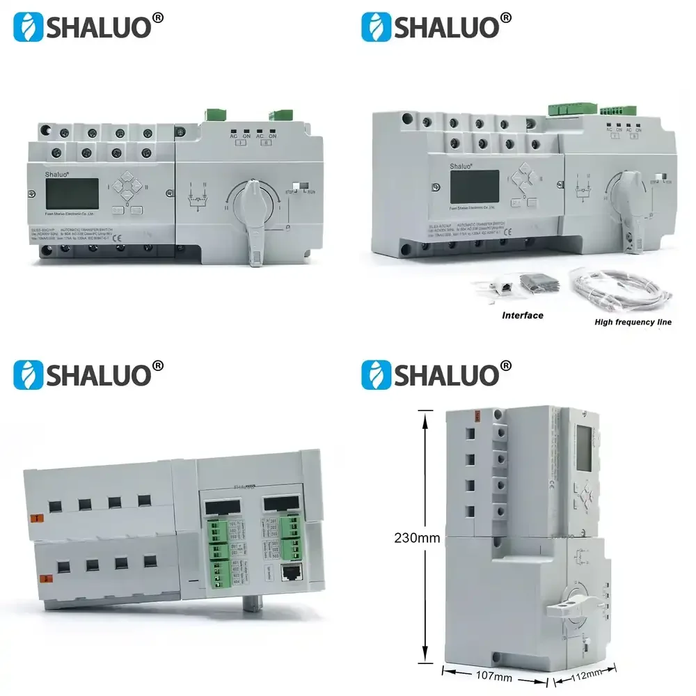 

63A 80A 100A 125A 110V/220V Auto Power Switches Household Dual Power ATS Automatic Transfer Switch for Generator