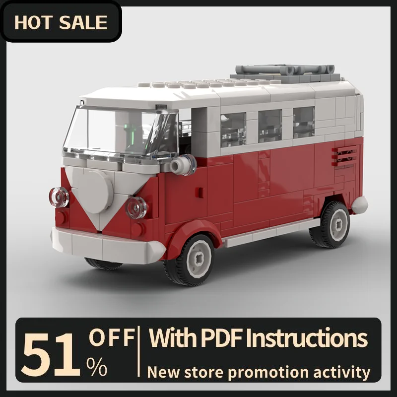 

Новый 353 шт., хит продаж, классический автомобиль City T1, кемпер, фургон, модель, пазлы на заказ, креативные идеи «сделай сам», детские игрушки, подарки на день рождения, Рождество