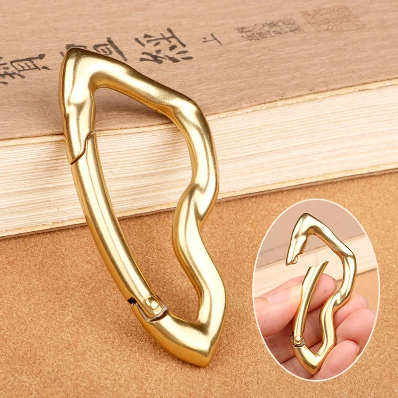 

Metal Brass Quick Release Snap Hook Luxury Business Car Key Holder Fob Lanyard Carabiner Keychains Waist Hanging Keychains