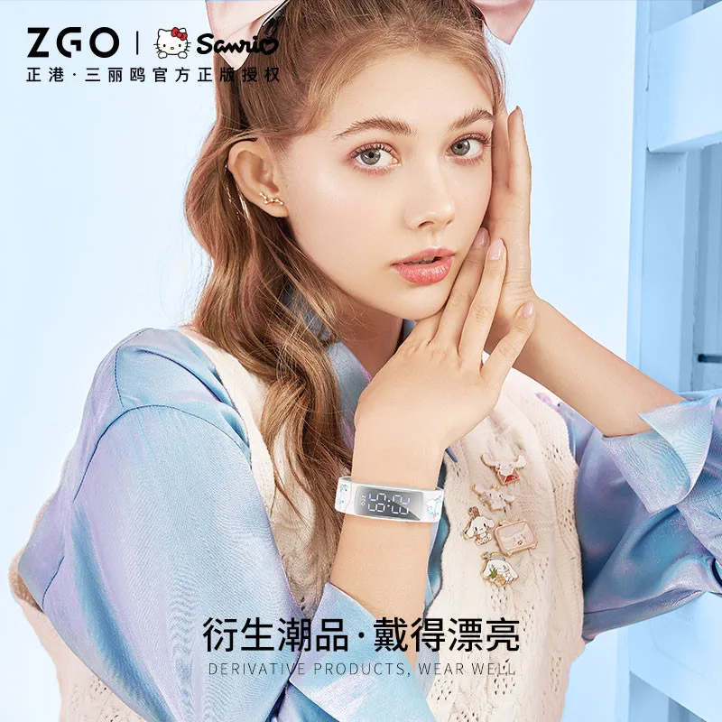 ساعة ZGO Sanrio Cinnamoroll بسوار معصم للأطفال وشاشة مقاومة للماء لتتبع اللياقة البدنية ساعة ذكية 6262