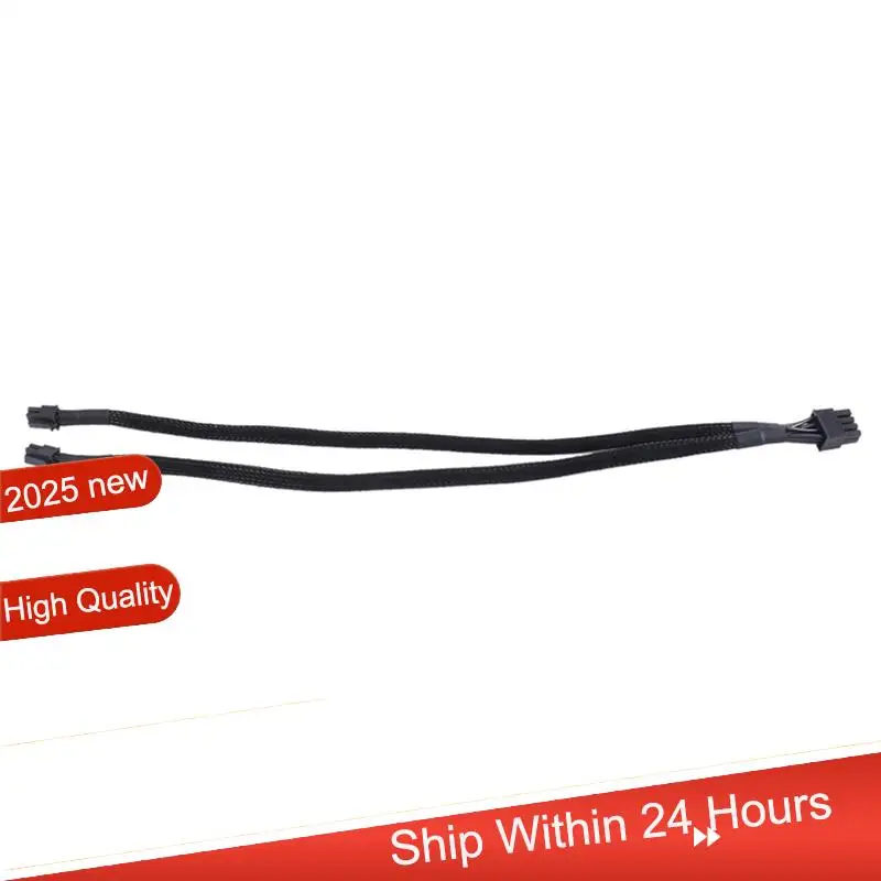 AC18 (garantido) 3X Dual Mini 6 pines a 8 pines PCI Express tarjeta de vídeo adaptador de corriente Cable con funda para Mac Pro Tower/Power Mac G5 1