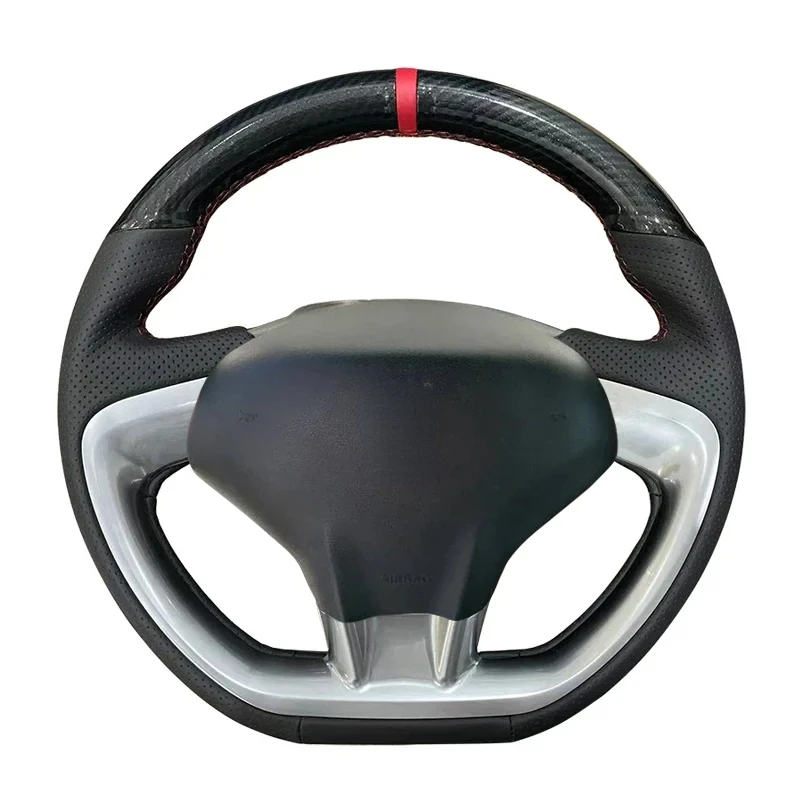 Artificial Leather Braiding on The Steering Wheel Covers for Citroen DS3 2011 Car-styling Accesorios