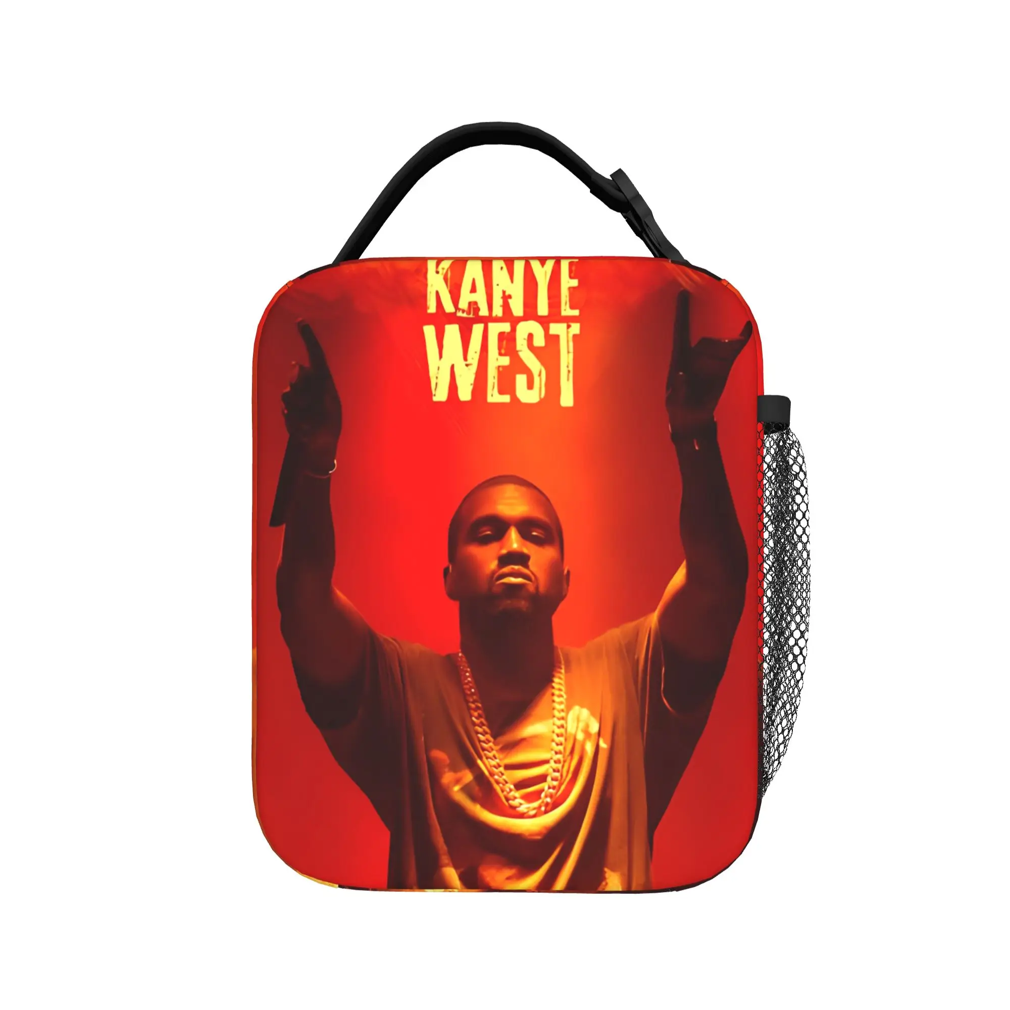 Album Kanye West Insulated Lunch Bag Large Meme Hip Hop Rap Style Reusable Cooler Bag Tote Lunch Box College  Travel Girl Boy